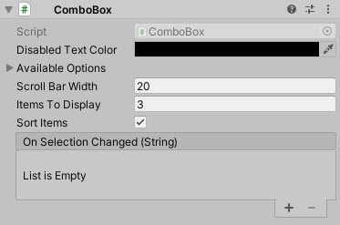 ComboBox inspector