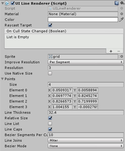 UI LineRenderer Inspector