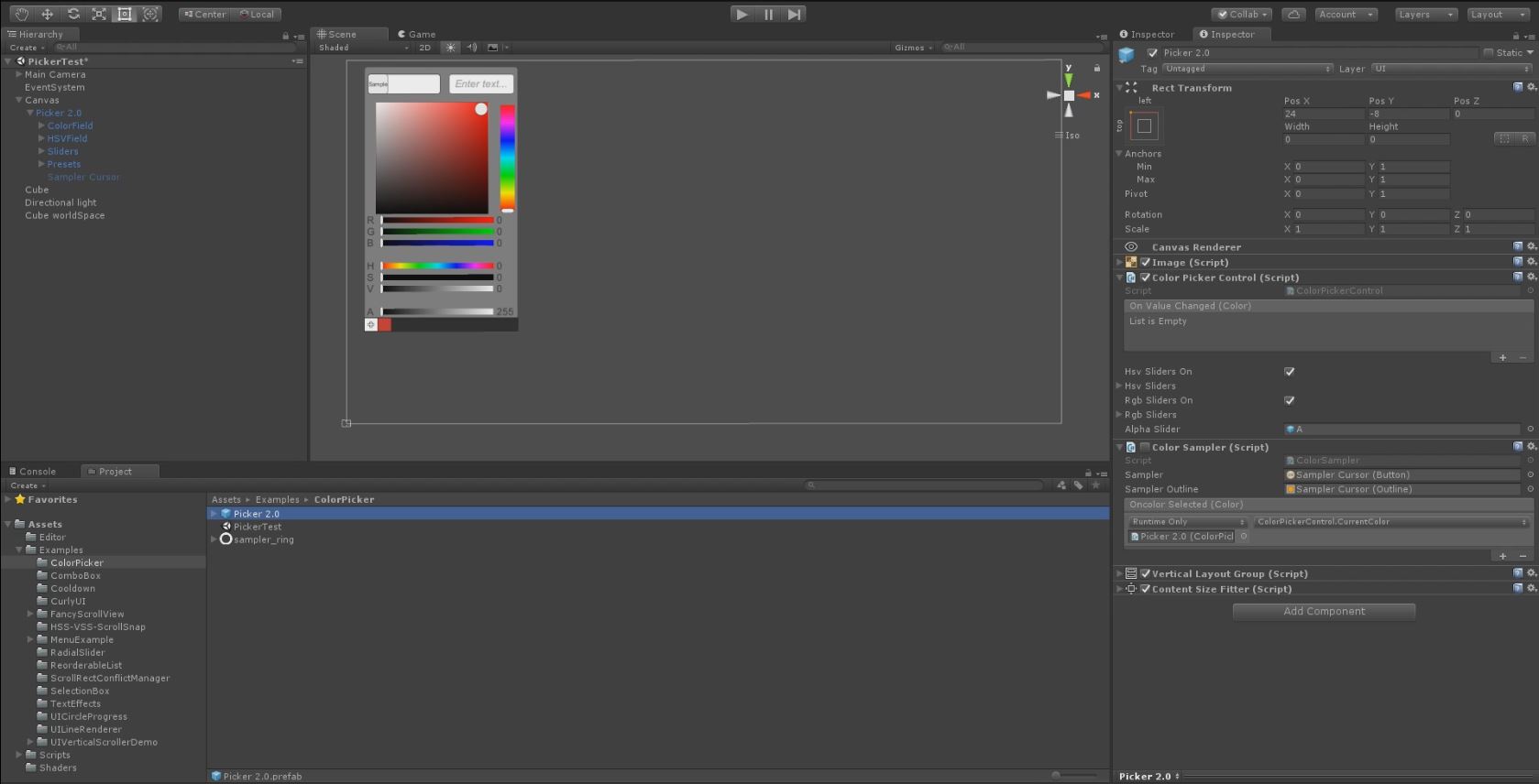 Color Picker preview