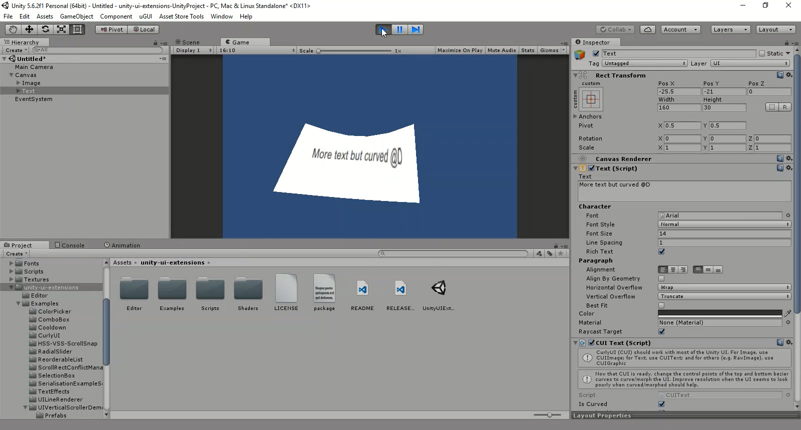 CurlyUI preview