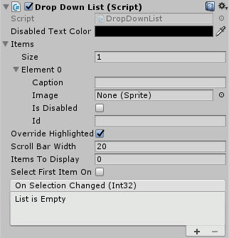 DropDown List preview