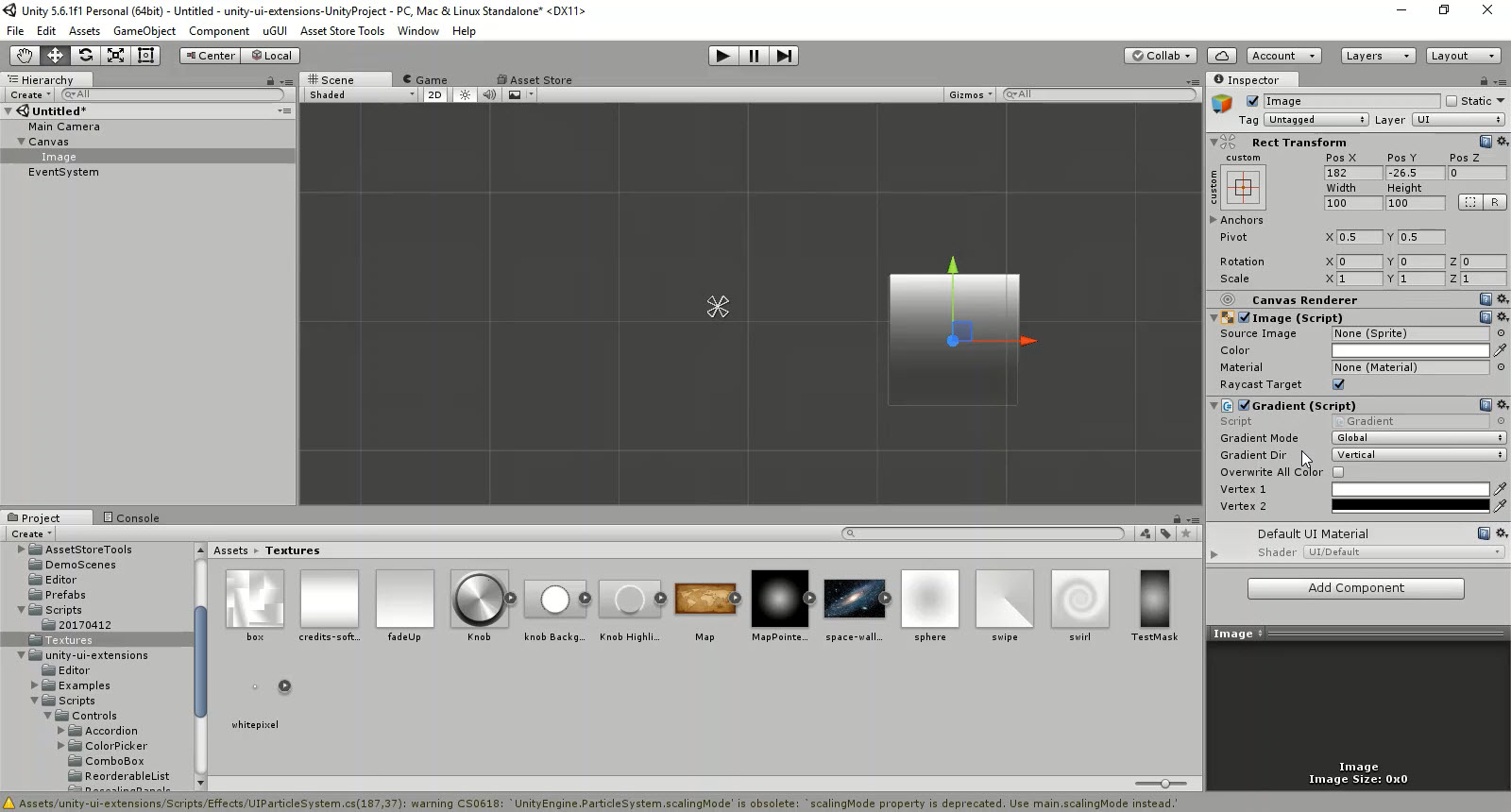 Gradient preview