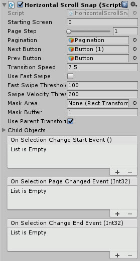 Horizontal Scroll Snap preview