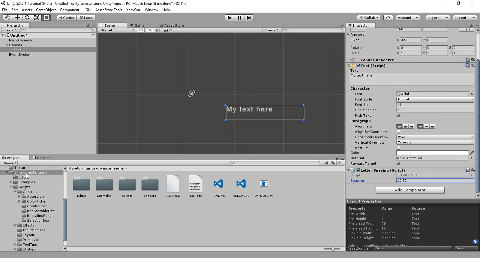 Letter Spacing preview