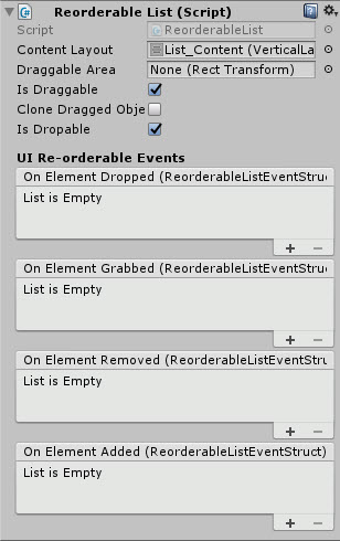 Reorderable List preview