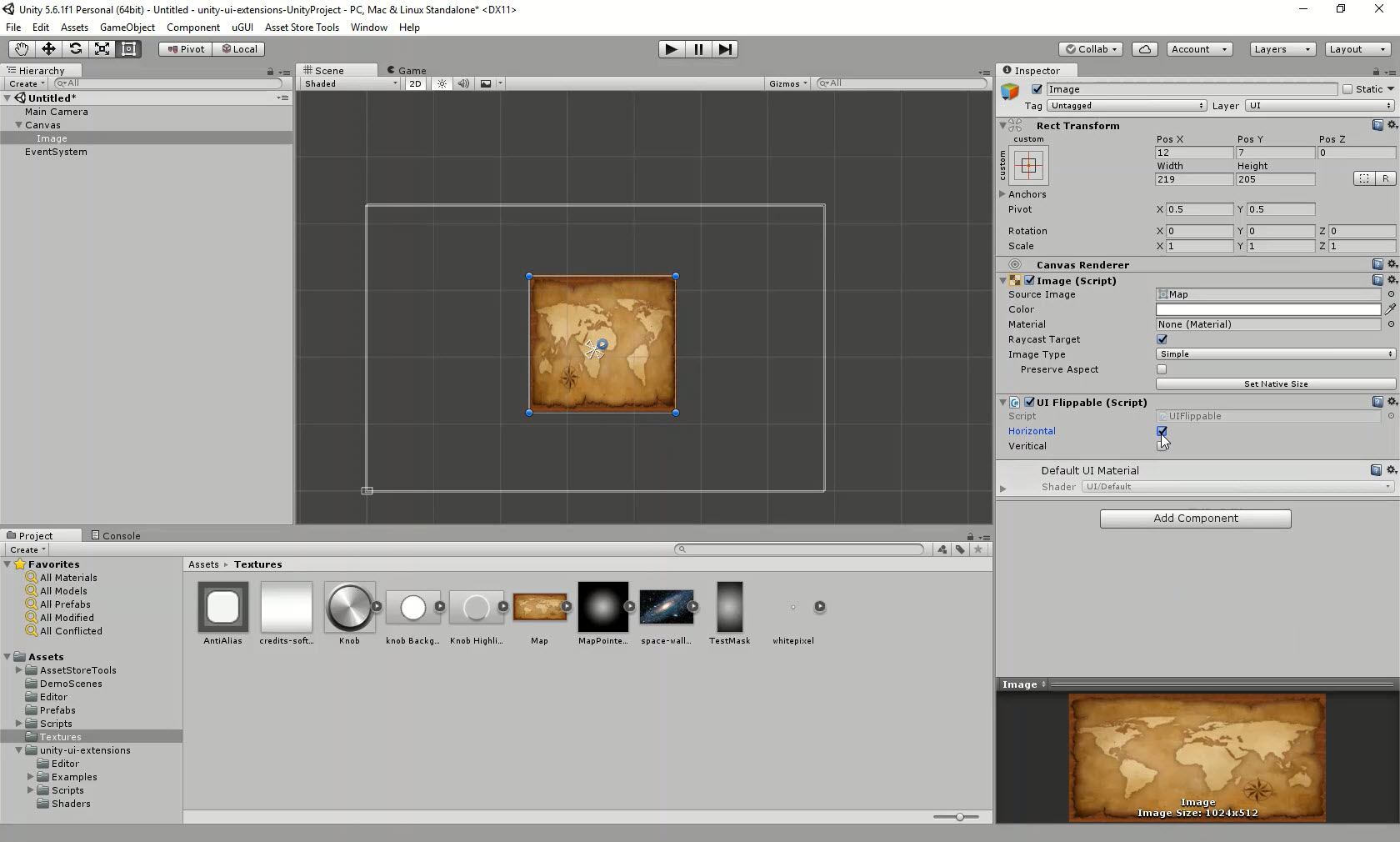 UI Flippable preview