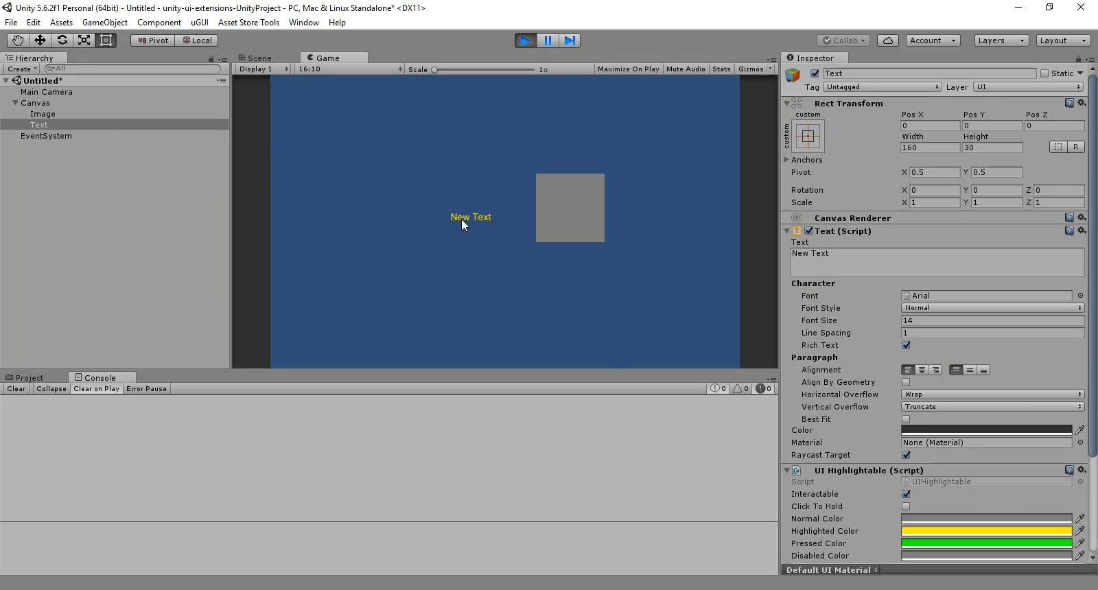 UI Highlightable preview
