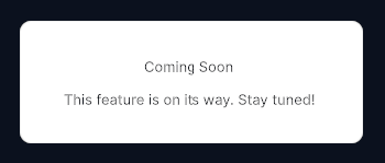 Coming Soon Message preview
