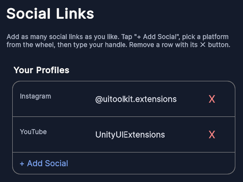 Social Link Container preview